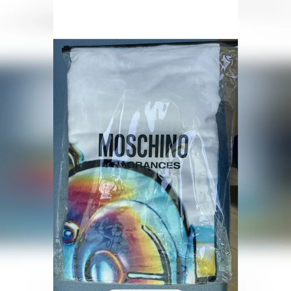 Love Moschino Toy Beach Rainbow Bear Designer Plush Luxury Towel